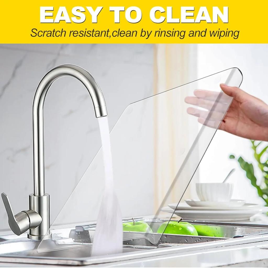 Акриловая прозрачная разделочная доска с губой, противоскользящая кухонная разделочная доска, защита для столешницы, кухонный гаджет