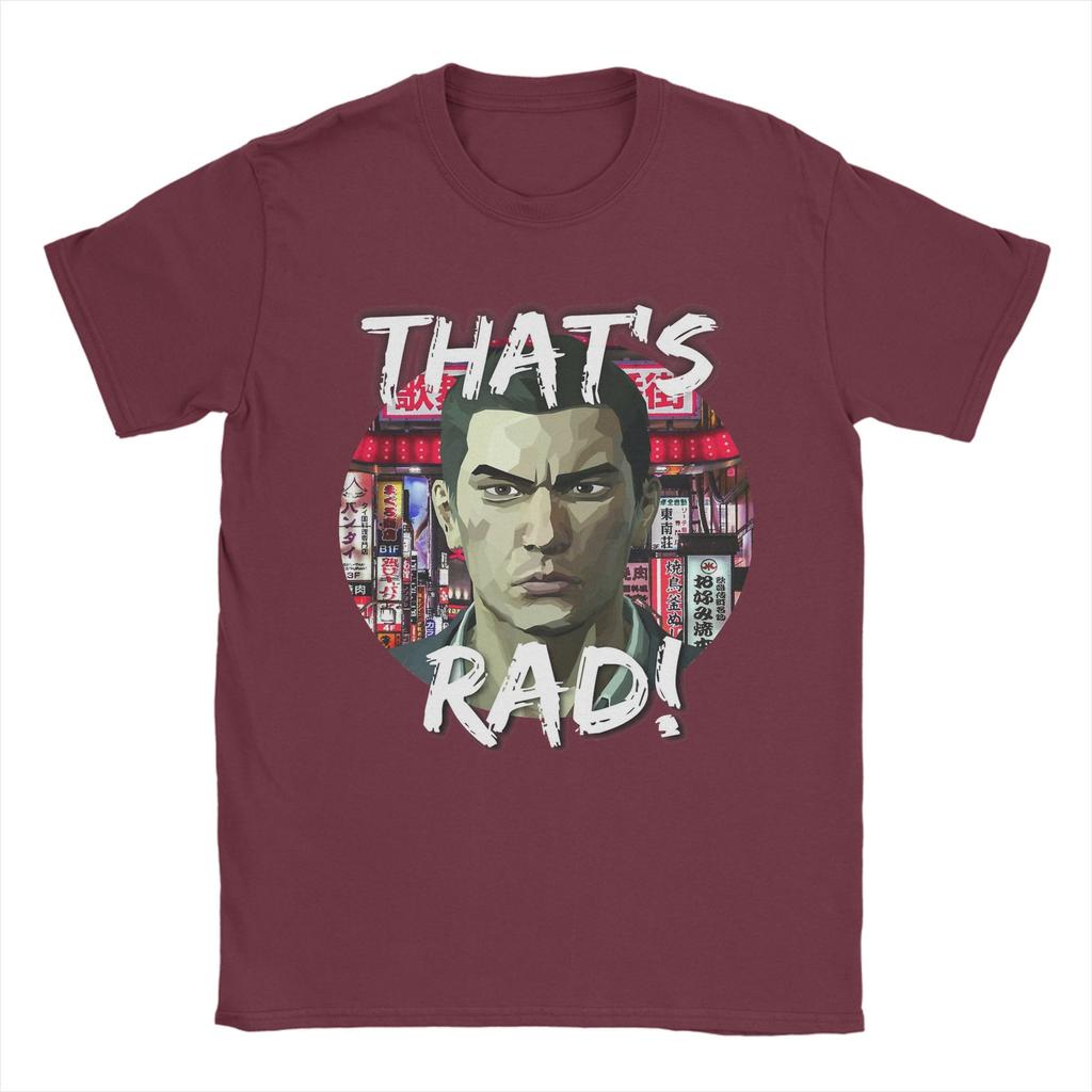 Мужские футболки Kiryu Thats rad Yakuza 100% хлопок Топы Хипстерские с коротким рукавом Круглый вырез Печатные футболки