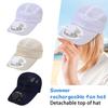 Summer Rechargeable Fan Hat With Strong Wind And Adjustable Sun For Adults With Sunshade And Empty Top Cap For Leisure Travel