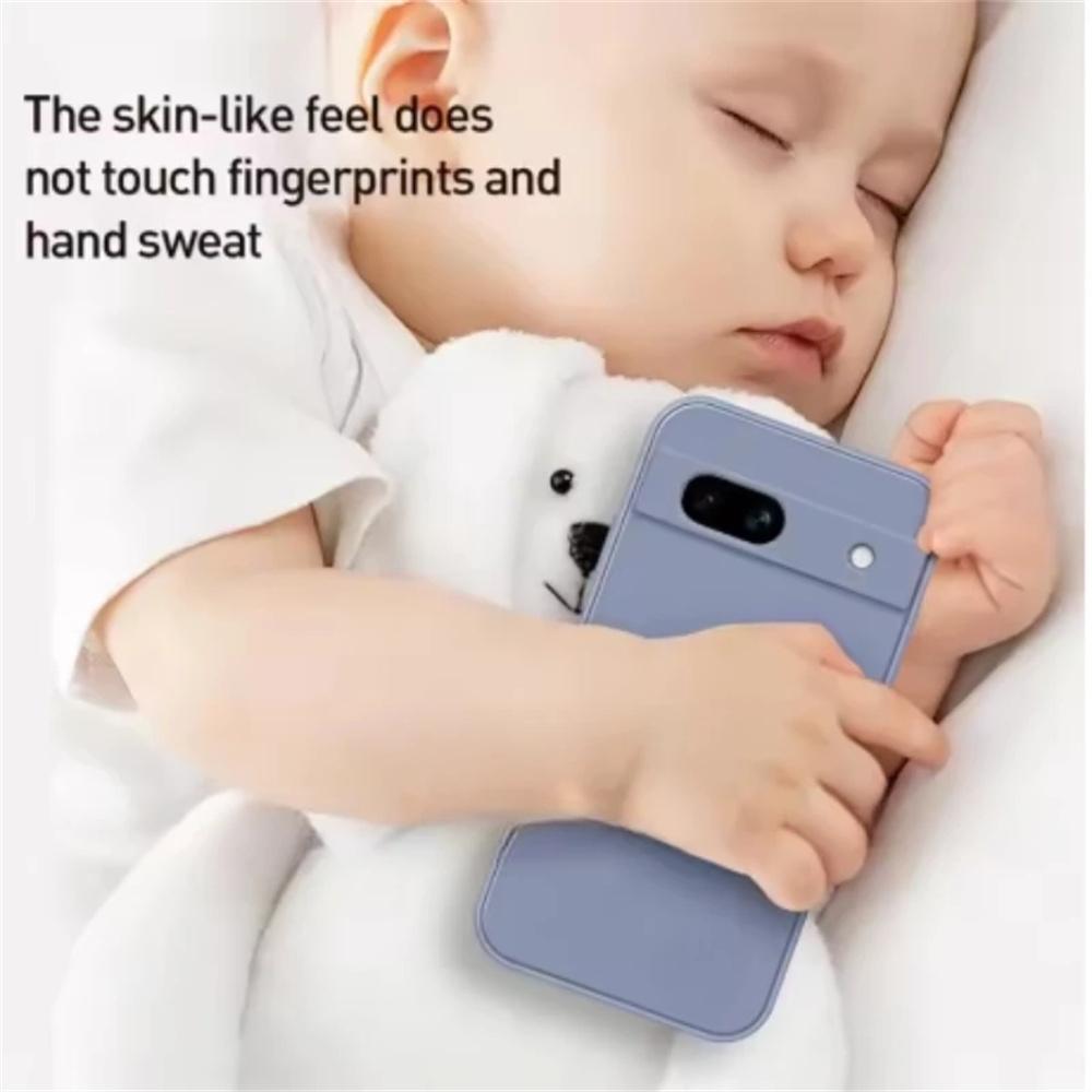 Для Google Pixel 10 9 8 Pro XL 8A 7 7A 6 6A Чехол для телефона из жидкого силикона Беспроводная зарядка Ударопрочный протектор Задняя крышка