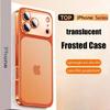 Luxury Translucent Phone Case For iPhone 17 Air 16 15 14 13 12 Pro Max Plating Frame Glass Lens Film Shockproof Hard PC Matte Cover