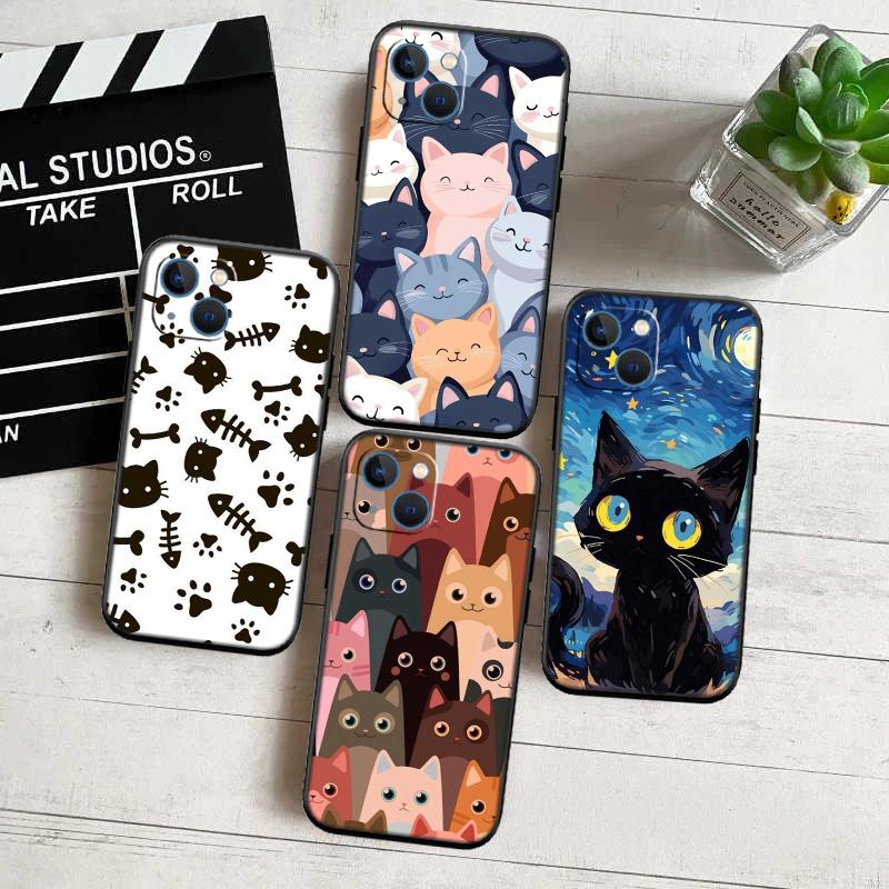 RP15 Cat Kitten Meow Shell Phone Case for Samsung Galaxy Note 10 20 S23 S24 S25 Ultra FE Plus Edge Lite A02S A35 A07 A17