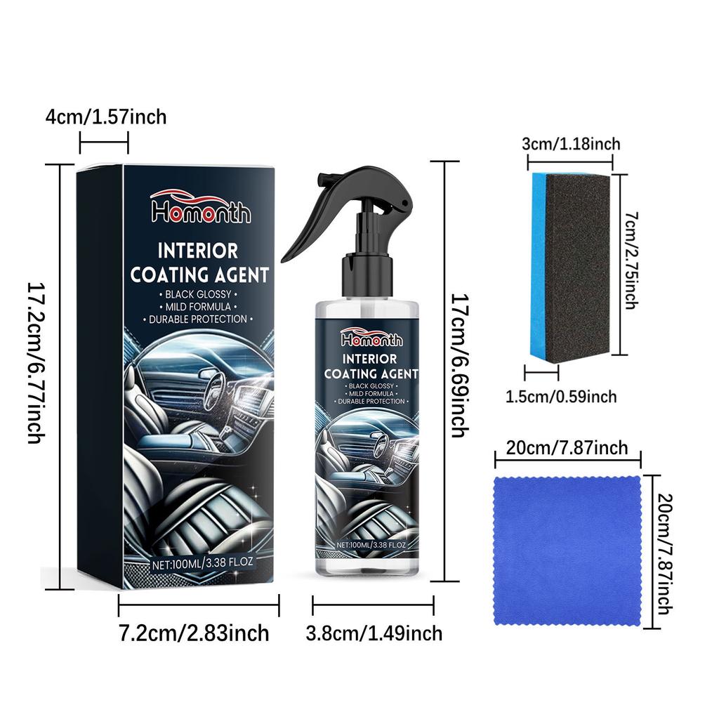 Homont 100 мл автомобильный пластиковый кожаный реставратор, средство для восстановления салона автомобиля, спрей для покрытия, долговечный очиститель, реноватор