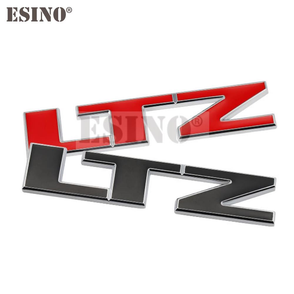 AABHC1 Car Styling 3D LTZ Metal Zinc Alloy Car Sticker Badge Body Rear Trunk Adhesive Decal Emblem for Chevrolet Silverado Cruze Spark