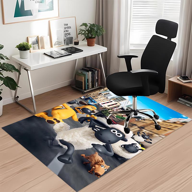 Shaun the Sheep Printed Carpetrugfor Office Chair Living Room Bedroom Kitchen Room Decor Gifts