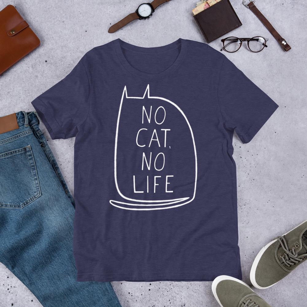 STRAIGHT CUT T-SHIRT No Cat No Life Kawaii Kitty Graphic Tee Gothic Cute Weird Gothic Women T Shirts