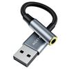 Переходник для USB-разъема наушников NOSTALSIC в кабель-переходник Внешняя звуковая карта с ЦАП, совместимая с 4-полюсными наушниками TRRS, совместимыми с