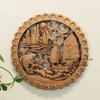 1 шт. Китайские деревянные резные украшения, изделия ручной работы из массива дерева, настенное украшение для гостиной, домашние аксессуары, настенные украшения
