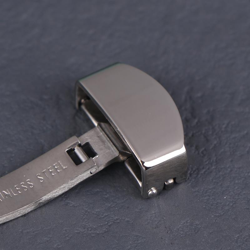 Раскладывающаяся застежка-бабочка из нержавеющей стали для часов 14 мм, 16 мм, 18 мм, 20 мм, 22 мм, застежки для часов, раскладывающиеся пряжки, застежка на кнопке
