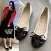 Single Shoes Women's Spring and Autumn Square Toe Pedal Korean Fashion Shallow Bow Retro Women's Shoes