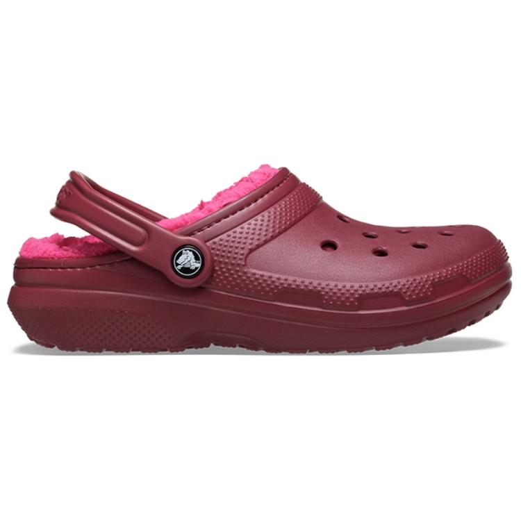 Crocs Warm Lightweight Comfortable Round Toe Slip-On Clogs Women Clogs Beetroot 203591-6XH