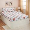 Queen Size Flat Bedsheet with 2 Pillow Cases | 180 TC | 100% Cotton | Washing Machine Washable | 90 X 100 Inches | Floral Design