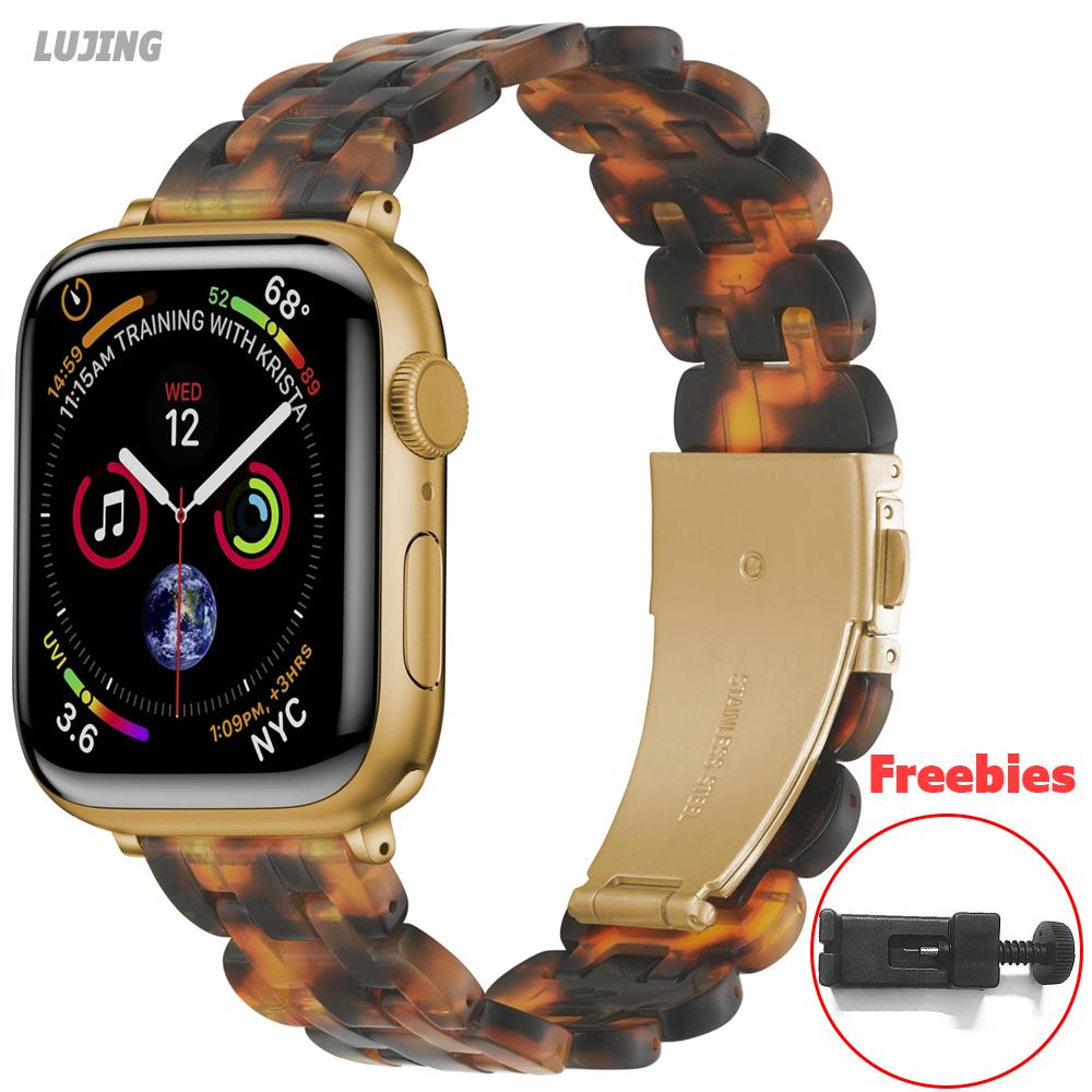 Ремешок из смолы для Apple Watch Band 44 мм, 49 мм, 40 мм, 42 мм, 41 мм, 45 мм, 38 мм, женский браслет IWatch Series 9, 8, 7, 6 SE 5, 4 Ultra2, ремни Correa