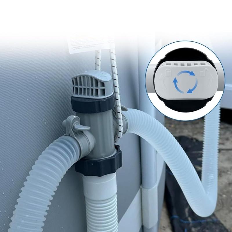 Pool Hose Plunger Valved Kit for Above Ground Swimming Pool Plunger Valved Replacement Parts for Filter Circulation