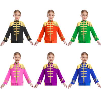 Детский костюм британской звезды 1960-х - рубашка с длинным рукавом и золотым кружевом для косплея музыканта рок-группы и тематических вечеринок