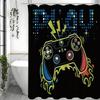 Cool game console shower curtain, bathroom decorative shower curtain shower curtain, waterproof with hook shower curtain