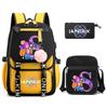 3Pcs/set Anime 26 English Letter Printed Backpack with Shoulder Bag for Teenager Student Girl Boy Bookbag Large Capacity Travel Bag Kid Gift Rucksak