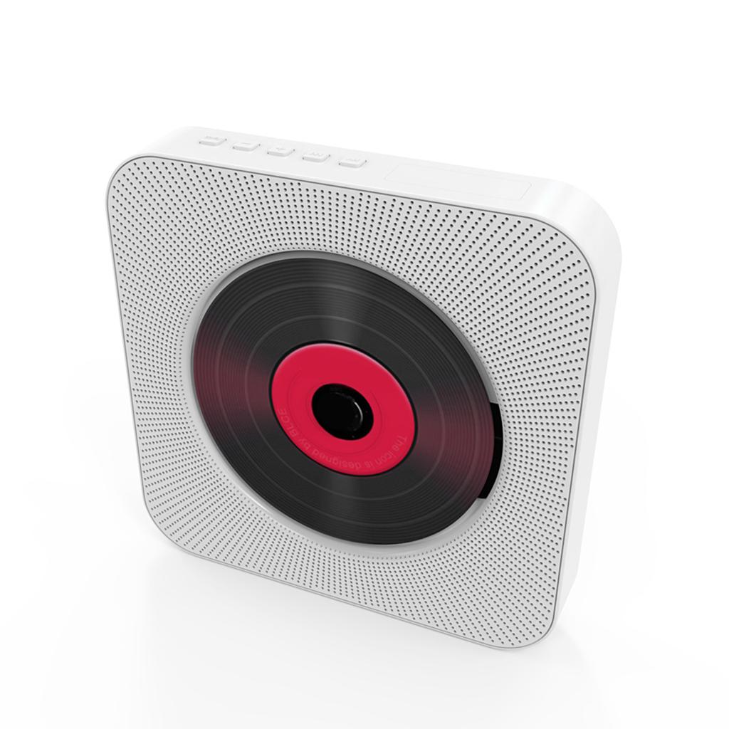 Настенный проигрыватель компакт-дисков Bluetooth-динамики Домашняя аудиосистема Бумбокс с дистанционным управлением FM-радио Вход AUX