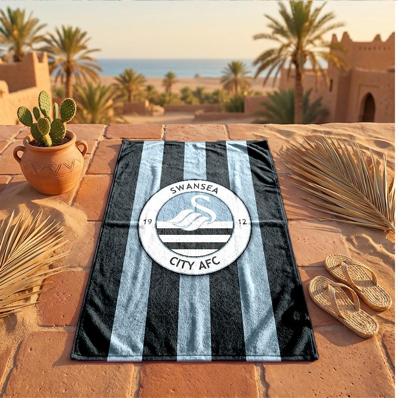 Swansea City Theme Beach Towel Soft Quick?dry Towel For Summer Beach Vacation Swimming