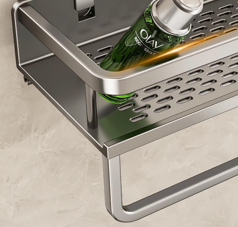 Настенная полка для ванной на присосках без сверления