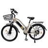 ORLMS City Lady Blue/Black/Grey 500W motor+48V15AH battery 26 * 1.75 inch tires Ximano 7-speed power-off disc brake electric bicycle