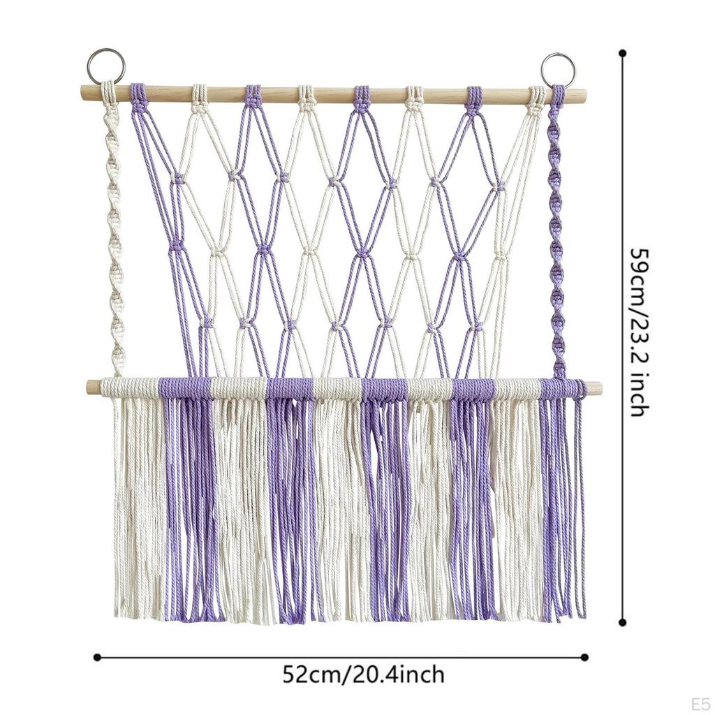Гамак с мягкими игрушками, держатель для плюшевых игрушек, сетка, простая в установке, тканый вручную гобелен из хлопчатобумажной веревки для