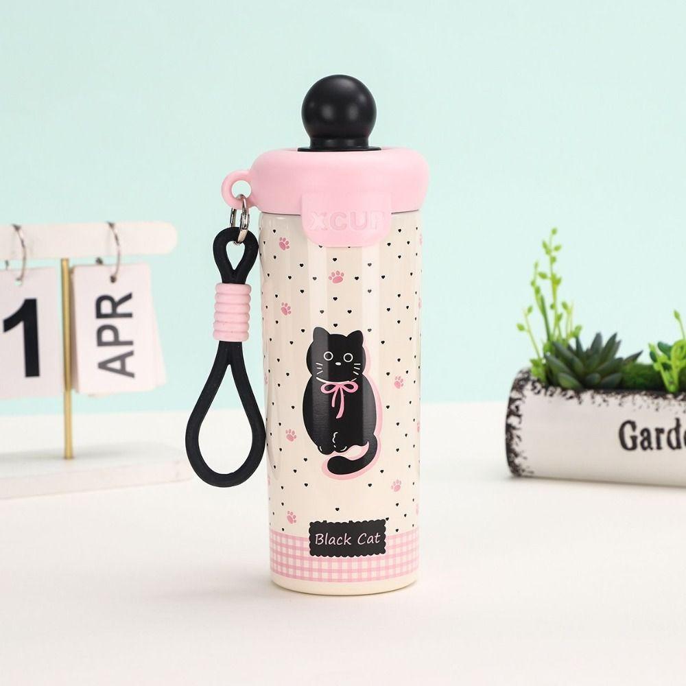 Cute Thermos Bottle 600ml Cold Beverages Cups Durable Vacuum Flask  Travel