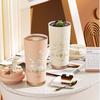 with Lid Water Bottle Orchid Coffee Cup Portable Insulated Cup  Travel
