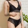 Женский модный комплект кружевного нижнего белья с цветочным принтом, однотонный бюстгальтер, трусики, комплект нижнего белья, пижама, комплект ночного белья