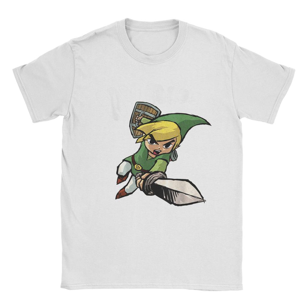 Zeldas Link Hyah Poster T Shirts Unisexs  Pure Cotton Novelty TShirts Round Collar  Tees Short Sleeve Tops Gift Idea