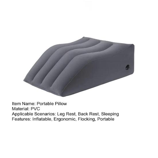 Inflatable Leg Elevation Pillow Portable Easy Inflation Flocking Pillow Ergonomic Design Multifunctional Pillow Circulation Pain Recovery Improved