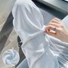 Summer Womens Light Blue Ice Silk Wide Leg Pants Thin Cool Comfortable Sport Trousers Casual Loose Fit
