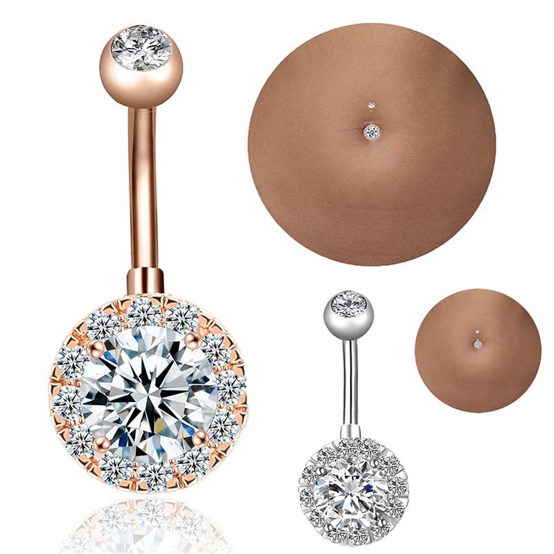 3 шт./компл. Кольца для пирсинга пупка из нержавеющей стали с опалом