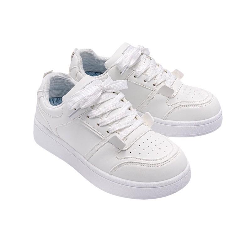 Global Women's Shoes Campus Simple Little White Shoes Women's ZHQ5857 Spring New Women's Shoes Student Versatile Thick Baseplate Shoes