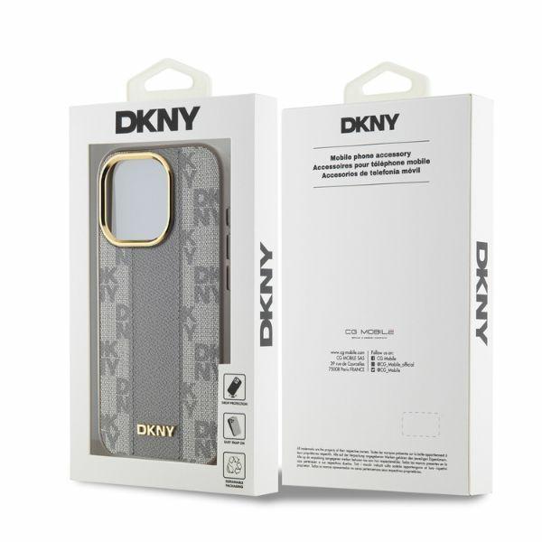 Dkny Dkhmp15Lpcpvsle Iphone 15 Pro6.1 Beżowy/Beige Hardcase Leather Checkered Mono Pattern Magsafe