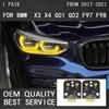 Blue Yellow Angel Eyes For 18-21 BMW X3 X3M F97 G01 X4 X4M G02 Yellow Red DRL Module LED Boards Daytime Running Lights