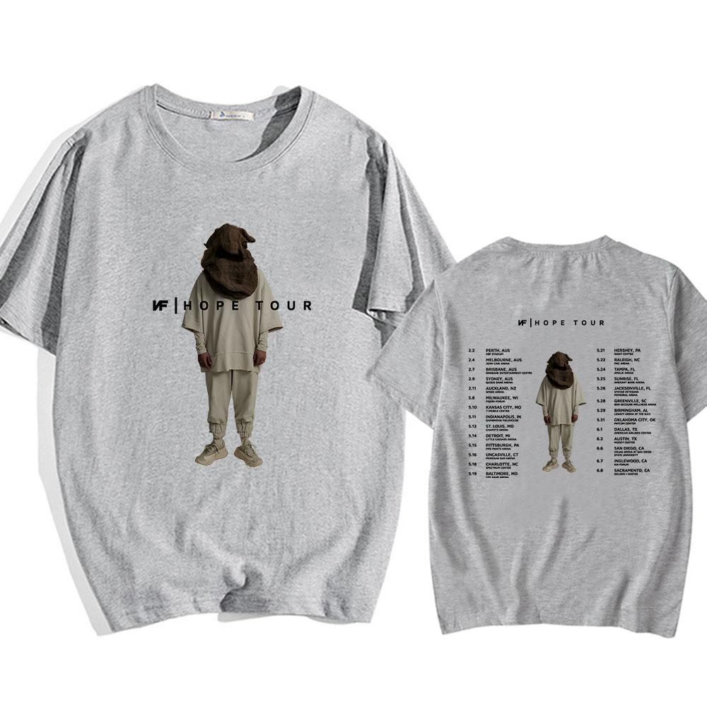 Футболка с коротким рукавом для тура рэпера NF Hope, мужская и женская хлопковая футболка, повседневная летняя футболка в стиле хип-хоп, уличная одежда, унисекс, футболка Harajuku