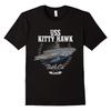 Kitty Hawk Class Aircraft Carrier Lead Ship USS Kitty Hawk CV-63 T-Shirt Summer Cotton Short Sleeve O-Neck Mens Tshirt New S-3XL