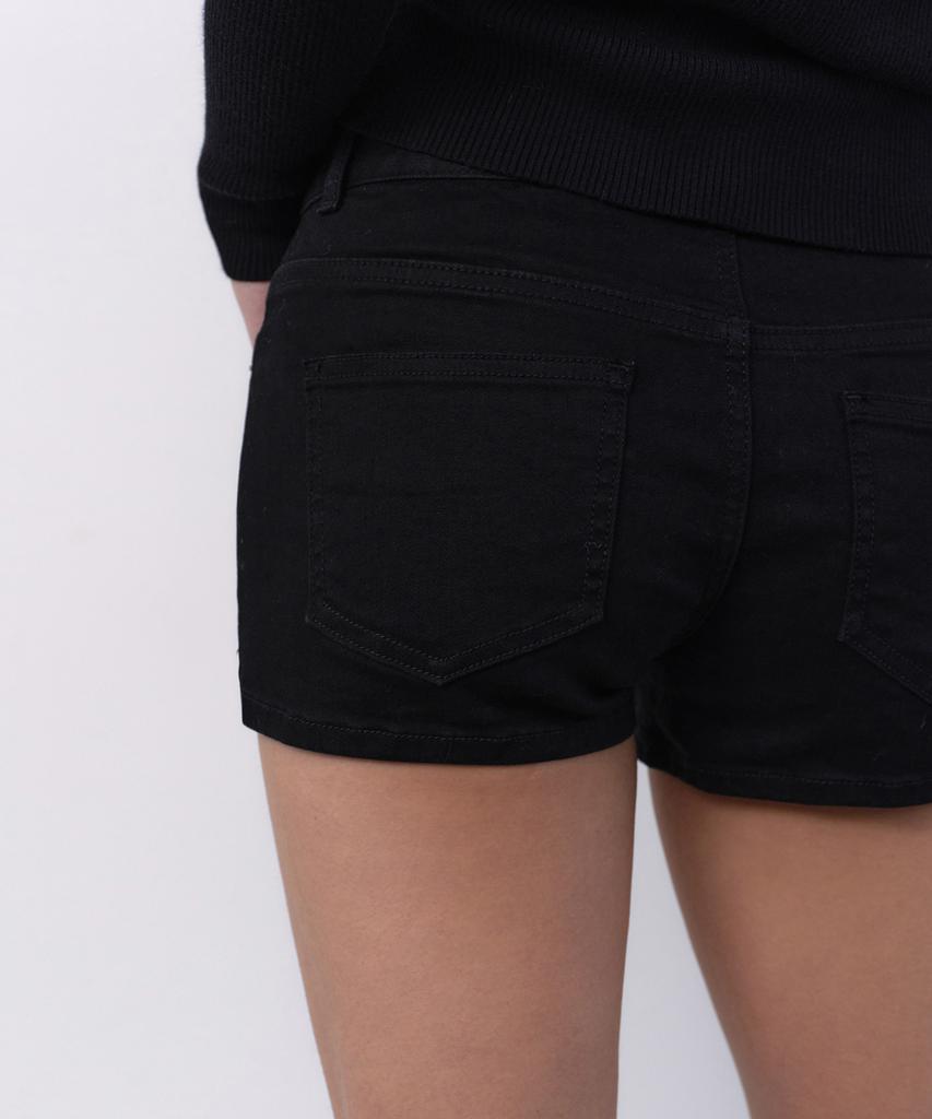 MUSINSA STANDARD WOMAN Женские микро-джинсовые шорты [Черный]