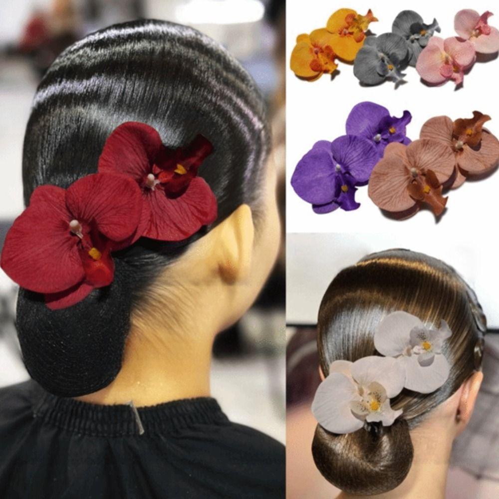 Flower Pattern Orchid Flower Hair Clip Large Size Headdress New Barrettes Ornament