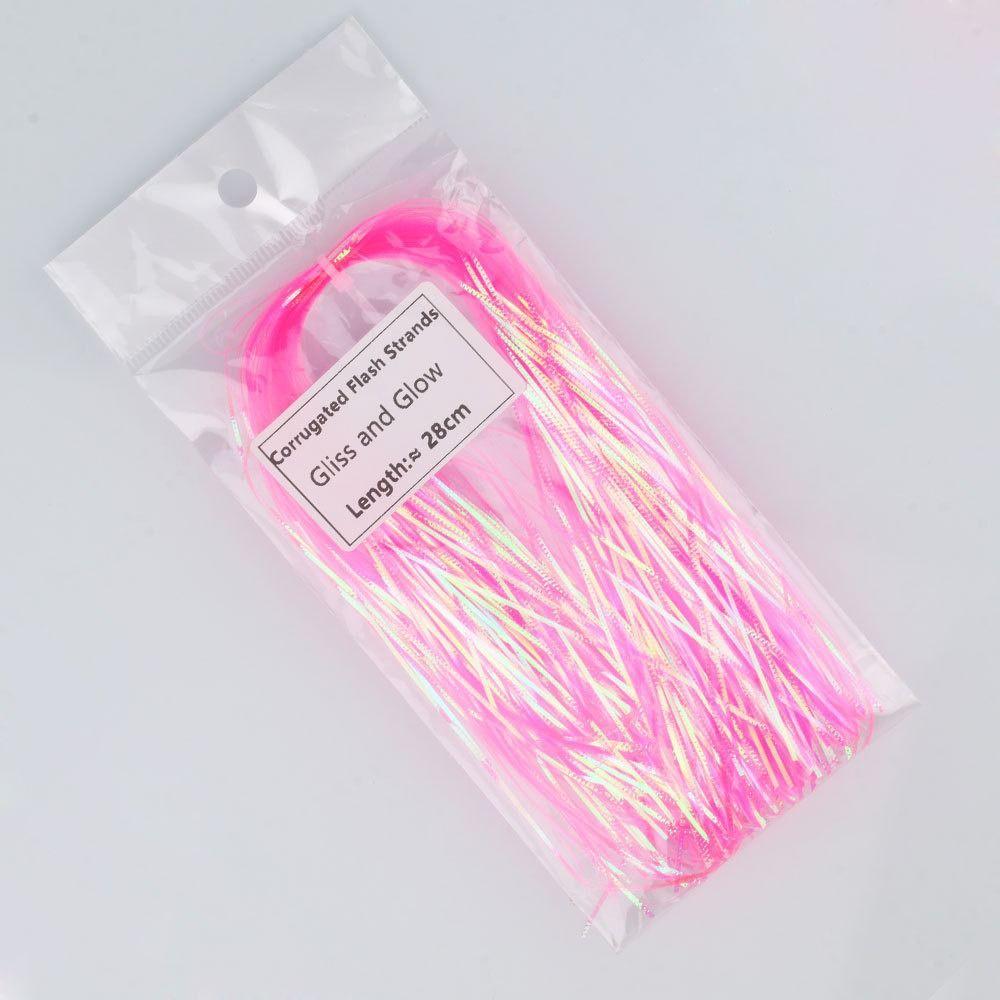 1mm Width Corrugated Flash Strands Fish Scale Gliss Glow Strands Tying Flash Tinsel  Jig Hook