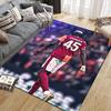 Galatasaray Victor Osimhen Flannel Printed Carpet, Home Sofa Decoration for Living Room & Bedroom, Non‑Slip Play Flannel Floor Mat for Game Room