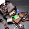 Cowhide 100% Genuine Leather Men's Genuine Leather Shoulder Crossbody Bag Anti-theft
