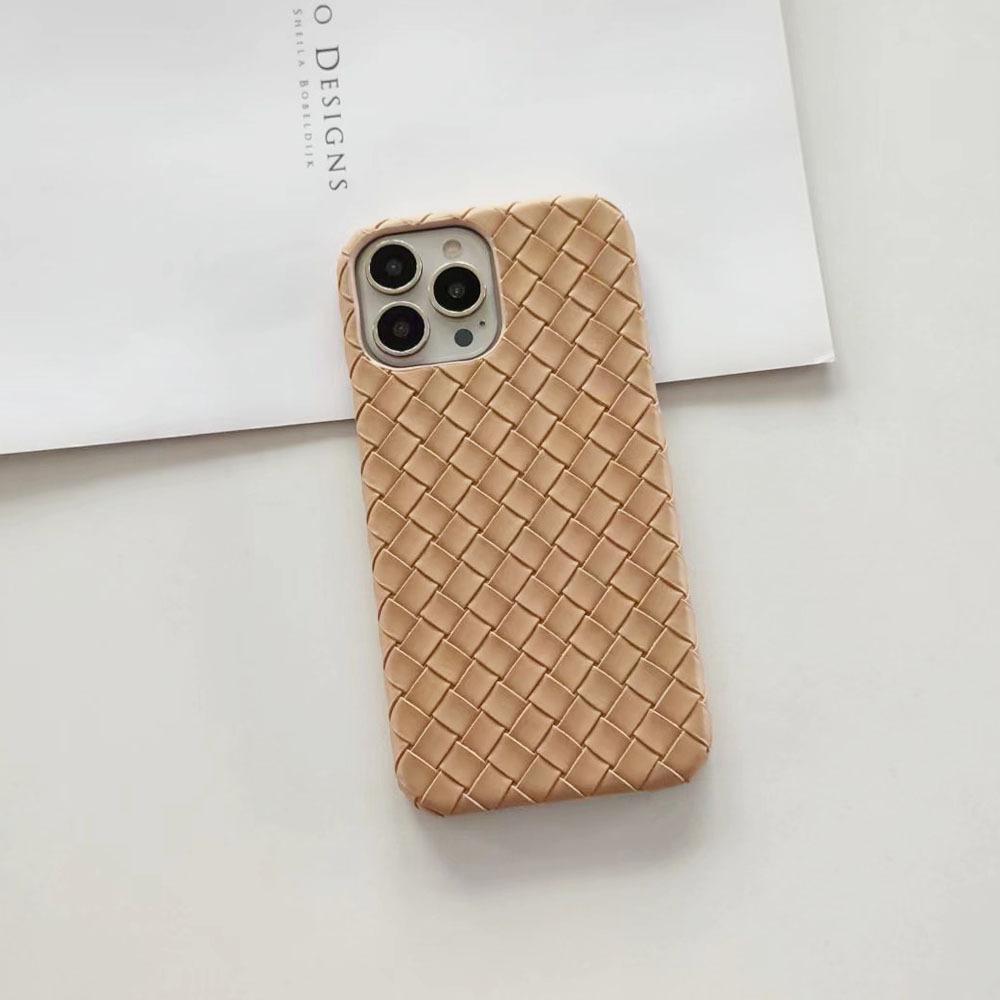 Применимо к iPhone 17/15 Pro, чехол для мобильного телефона Apple, плетеный узор, однотонный, полузащитный, противоударный, с теплоотводом, твердый ПК, для мобильного телефона