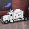 1:Игрушечный седельный тягач Peterbilt 389, масштаб 1:24, для детей, дизайн Lonestar, с функциями, собранный полуприцеп, Реали