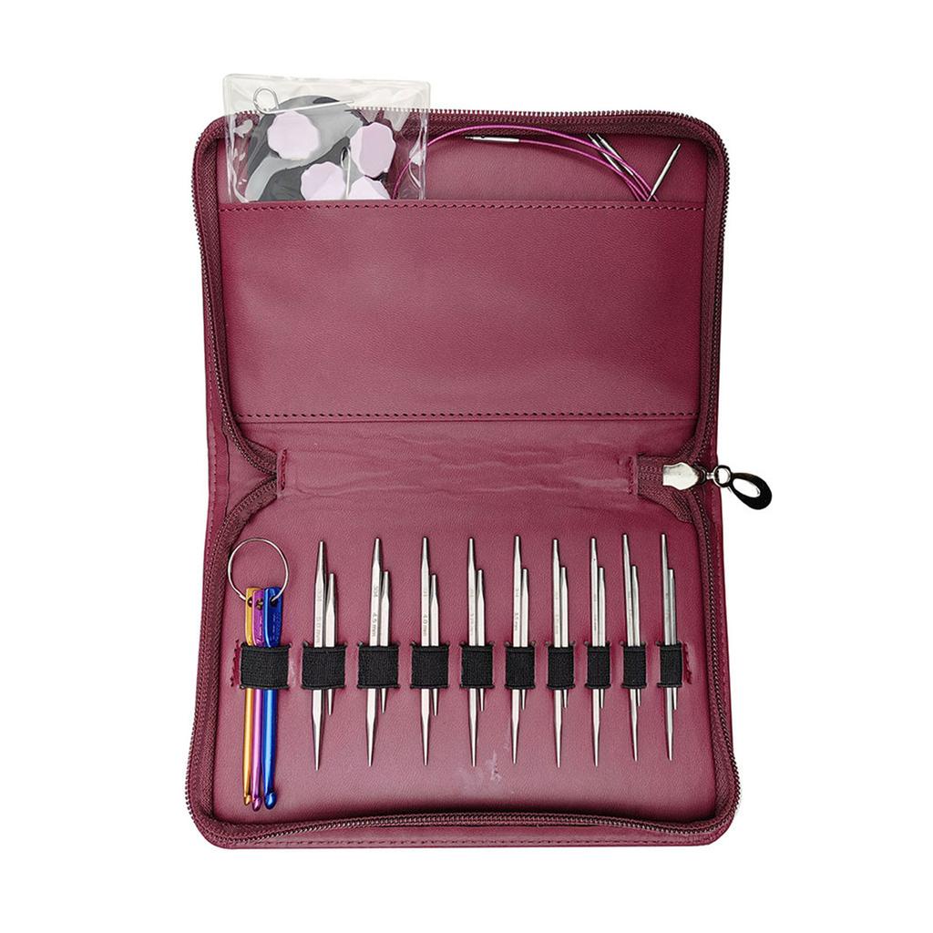 Сменные спицы для вязания крючком 2,5-5 мм, набор круговых спиц из нержавеющей стали, набор для начинающих, инструмент для вязания