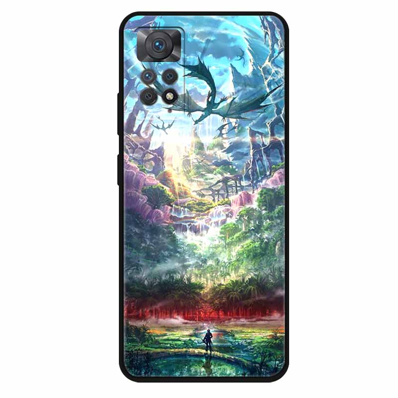 Чехол For Xiaomi Redmi Note 11 Pro 5G Чехол Крутой Космос Мягкий Силикон ТПУ Чехлы Для Xiaomi Redmi Note 11Pro 5G Волк Защитный Корпус