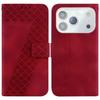 For iPhone 17 Pro Stand Case 7-Shaped Pattern Imprint Leather Phone Cover with Strap