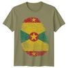 Grenada Flag Fingerprint Travel Unisexs TShirt Island Pride Tee