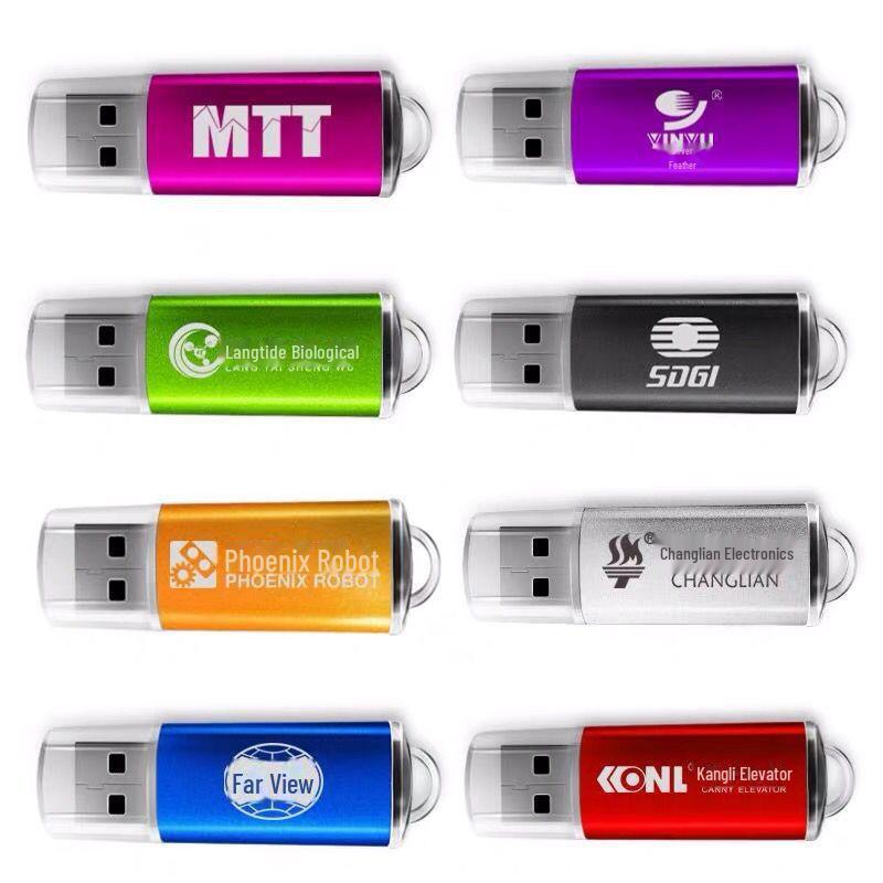 Компактный металлический USB-флеш-накопитель с белой крышкой - 128 ГБ, 64 ГБ, 32 ГБ, 16 ГБ, 8 ГБ, 4 ГБ - совместим с автомобильной аудиосистемой и телевизором